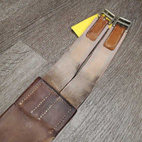 Vintage Tri Fold Girth, x1 long els *gc, older, stains, creases, older, cracks, curled/flat edges
