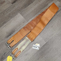 Vintage Tri Fold Soft Leather Girth, x1 long els *xc, clean, stains, older
