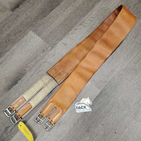 Vintage Tri Fold Soft Leather Girth, x1 long els *xc, clean, stains, older