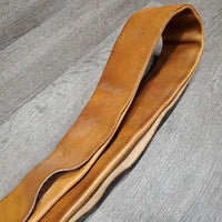 Vintage Tri Fold Soft Leather Girth, x1 long els *xc, clean, stains, older