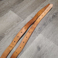 2 Wide Flat Soft Stirrup Leathers *vgc, older, mnr stains, dents & rubs
