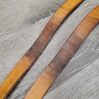 2 Wide Flat Soft Stirrup Leathers *vgc, older, mnr stains, dents & rubs
