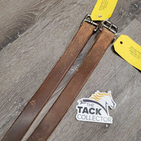 2 Wide Flat Soft Stirrup Leathers *vgc, older, mnr stains, dents & rubs