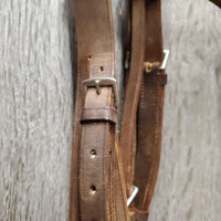 Narrow FS Bridle, Drop Noseband, Plain Reins *vgc, clean, older, mnr rubs & stains, xholes