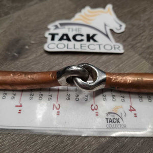 Med Hvy Eggbutt Snaffle Bit *gc/fair, clean, stains, v.chewed & rough edges, older