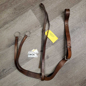 Flat Running Martingale *gc, older, creases, clean, no stopper, xholes, rubs, rust