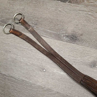 Flat Running Martingale *gc, older, creases, clean, no stopper, xholes, rubs, rust
