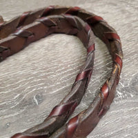 Wide Soft Braided Reins *gc/fair, older, twists, clean, chewed