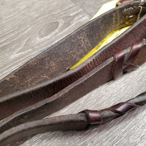 Wide Soft Braided Reins *gc/fair, older, twists, clean, chewed