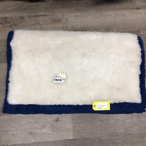 Thin Fleece Western Saddle Pad *gc, mnr hair, dingy, clumpy, mnr hole