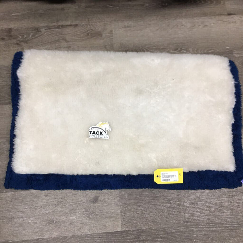 Thin Fleece Western Saddle Pad *gc, mnr hair, dingy, clumpy, mnr hole