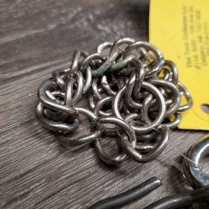 Thick Hvy High Port Mullen Mouth Kimberwick Bit, chain *gc, older, mnr dirt, scuffs