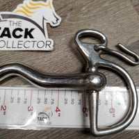 Thick Hvy High Port Mullen Mouth Kimberwick Bit, chain *gc, older, mnr dirt, scuffs