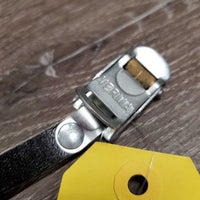 "Verma" Thick Leather Strap, Hvy Roller Buckle (bike pedal toe strap?) *like new/xc, mnr scrapes