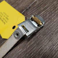 "Verma" Thick Leather Strap, Hvy Roller Buckle (bike pedal toe strap?) *like new/xc, mnr scrapes
