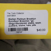 EuroSeat Breeches *gc, dingy/discolored, stains, seam puckers, stains, rubs, pills
