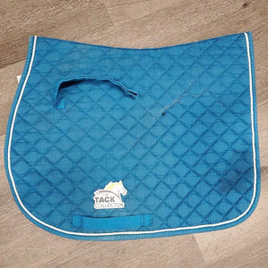 Quilt Jumper Saddle Pad, piping, tabs *gc, hair, dirt, stains, faded