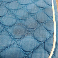 Quilt Jumper Saddle Pad, piping, tabs *gc, hair, dirt, stains, faded
