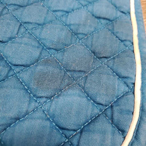 Quilt Jumper Saddle Pad, piping, tabs *gc, hair, dirt, stains, faded