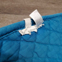 Quilt Jumper Saddle Pad, piping, tabs *gc, hair, dirt, stains, faded
