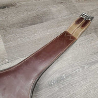 Large Leather Belly Girth, 2x els, strap *fair/gc, missing D Ring, v.dirty, v.scratches, rubs, frayed els edges