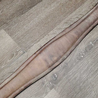 Thick Padded Leather Girth, 1x els *fair, v.dirty, v.cracked, rubs, faded, scrapes, older, stains
