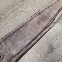 Thick Padded Leather Girth, 1x els *fair, v.dirty, v.cracked, rubs, faded, scrapes, older, stains
