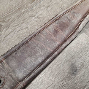 Thick Padded Leather Girth, 1x els *fair, v.dirty, v.cracked, rubs, faded, scrapes, older, stains