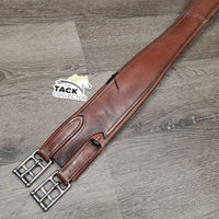 Leather Girth, 1x Els *fair, dry, inside cracks, torn edge, UNSTITCHED, older, clean, stiff, TORN els
