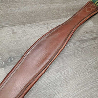 Leather Girth, 1x Els *fair, dry, inside cracks, torn edge, UNSTITCHED, older, clean, stiff, TORN els

