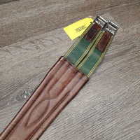 Leather Girth, 1x Els *fair, dry, inside cracks, torn edge, UNSTITCHED, older, clean, stiff, TORN els
