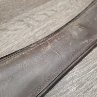Padded Leather Girth, 1x els *gc, dirty, rubs, faded, stains, scrapes, curled end
