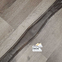 Padded Leather Girth, 1x els *gc, dirty, rubs, faded, stains, scrapes, curled end
