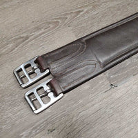Padded Leather Girth, 1x els *gc, dirty, rubs, faded, stains, scrapes, curled end
