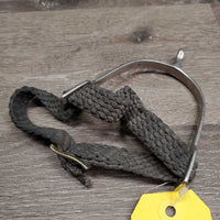 1 ONLY Light Hammerhead Spur, Wide Braided Nylon Spur Strap *gc/fair, dirty, bent & widened, fraying end
