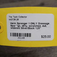 1 ONLY Dressage Spur *gc, dirty, scratched, dull, widened
