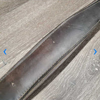 Narrow Leather Girth, 1x els *gc/fair, rusty, rubs, dirt, stiff, dry, torn els edges, hairy seams