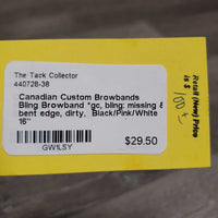 Bling Browband *gc, bling: missing & bent edge, dirty
