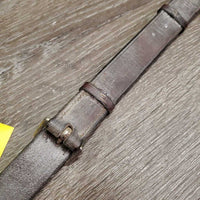 Flat Running Martingale *fair, v.stiff, v.dry, v.faded, film, dirty, chewed end, older, v.tight keeper, cracked keeper
