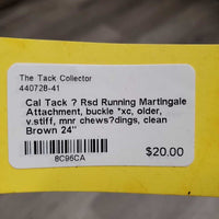 Rsd Running Martingale Attachment, buckle *xc, older, v.stiff, mnr chews?dings, clean
