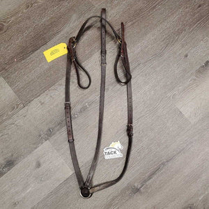 Flat Adjustable Leather Breastplate *gc/fair, v.dry, v.stiff, v.tight keepers, dirty, crackled, faed, older, rust, dirt