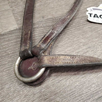Flat Adjustable Leather Breastplate *gc/fair, v.dry, v.stiff, v.tight keepers, dirty, crackled, faed, older, rust, dirt