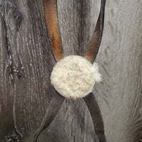 FS/Rsd Padded Monocrown Figure 8 Bridle, Braided Reins *gc, scraped, rubs, creases, xholes, dry, faded, clean, film, stiff
