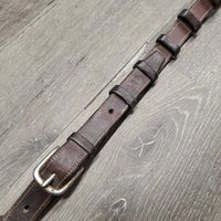 Leather Elastic Breasplate, 2 Pc Running Martingale Attachment *gc/fair, stretched, stains, chipped, stains, dent, older, residue, dirt

