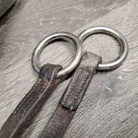 Leather Elastic Breasplate, 2 Pc Running Martingale Attachment *gc/fair, stretched, stains, chipped, stains, dent, older, residue, dirt
