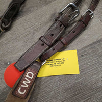 Leather Elastic Breasplate, 2 Pc Running Martingale Attachment *gc/fair, stretched, stains, chipped, stains, dent, older, residue, dirt
