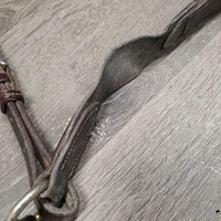 Leather Elastic Breasplate, 2 Pc Running Martingale Attachment *gc/fair, stretched, stains, chipped, stains, dent, older, residue, dirt
