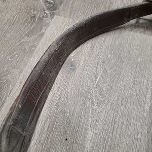 Leather Elastic Breasplate, 2 Pc Running Martingale Attachment *gc/fair, stretched, stains, chipped, stains, dent, older, residue, dirt