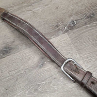 Leather Elastic Breasplate, 2 Pc Running Martingale Attachment *gc/fair, stretched, stains, chipped, stains, dent, older, residue, dirt
