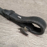 Thick Leather Curb Reins *vgc/xc, clean, mnr rubs, broken/torn keeper